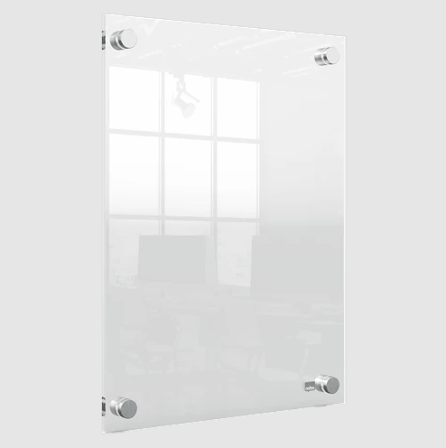 Posterframe Nobo Premium Plus acryl A4 wandgemonteerd transparant