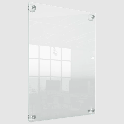 Posterframe Nobo Premium Plus acryl A3 wandgemonteerd en verplaatsbaar transparant