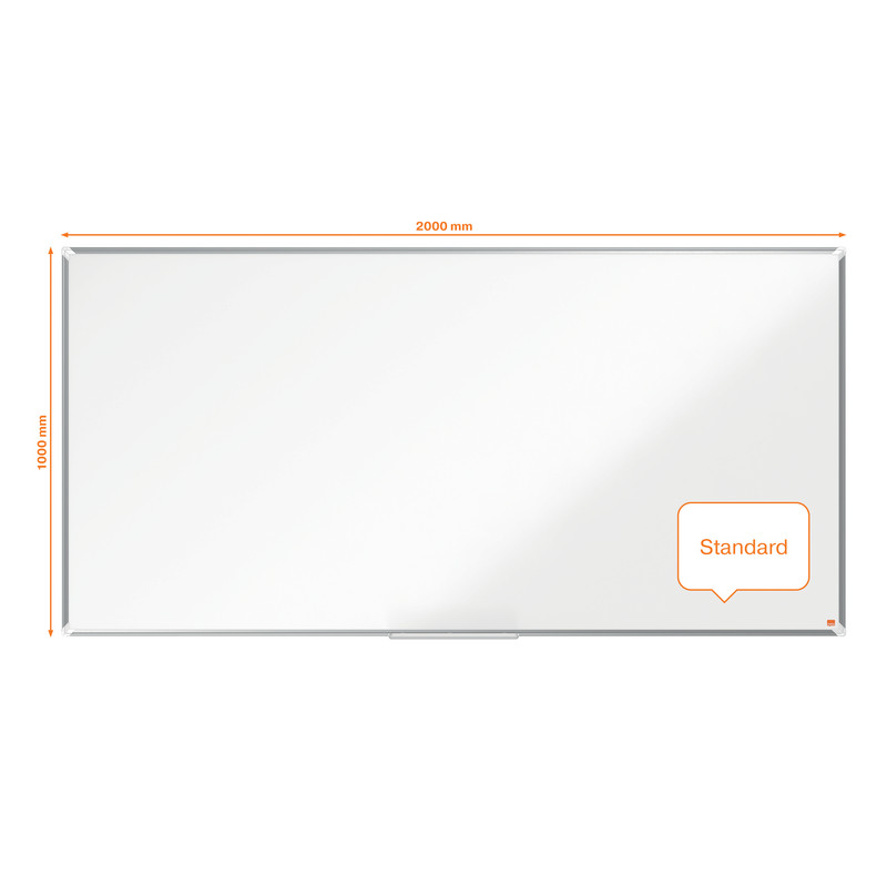 Whiteboard Nobo Premium Plus Emaille magnetisch 200x100cm wit