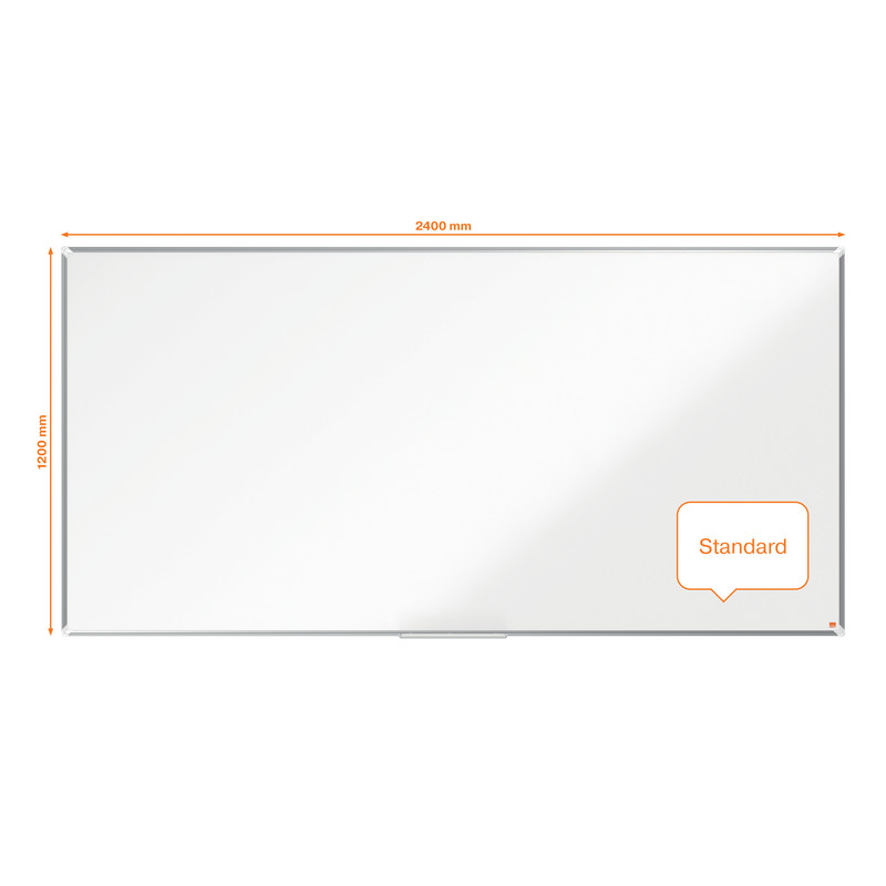 Whiteboard Nobo Premium Plus Emaille magnetisch 240x120cm wit