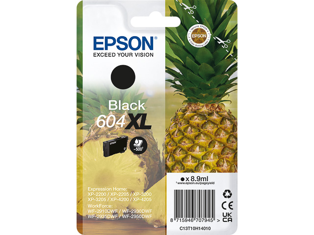 Cartridge Epson Inkjet 604XL 500 pag. BK