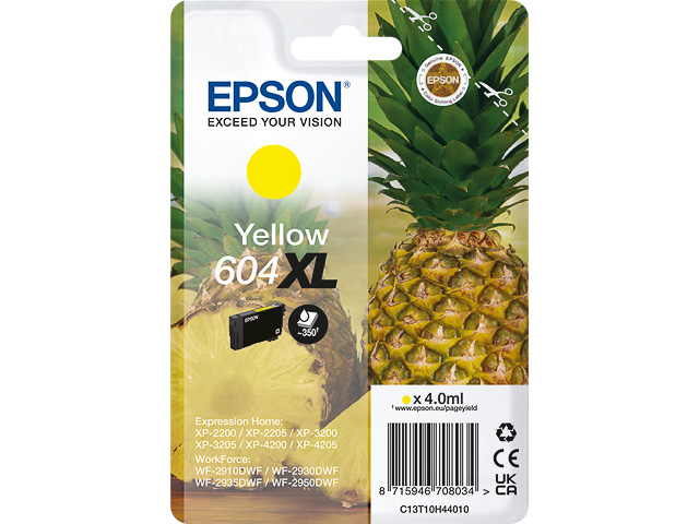 Cartridge Epson Inkjet 604XL 350 pag. YEL