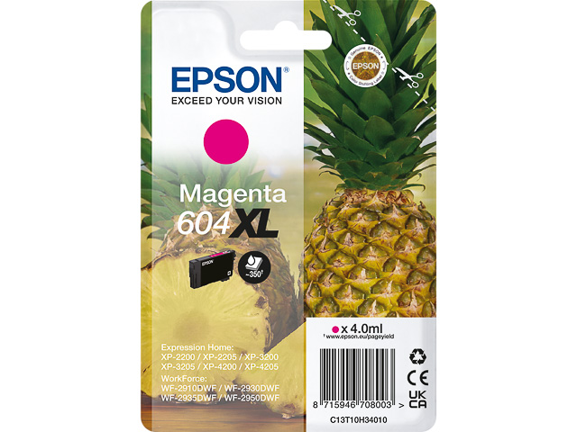 Cartridge Epson Inkjet 604XL 350 pag. MAG