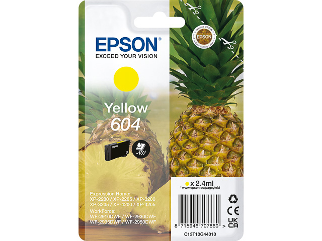 Cartridge Epson Inkjet 604XP 130 pag. YEL