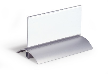 Tafelnaambord Durable Presenter De Luxe 61x150mm transparant