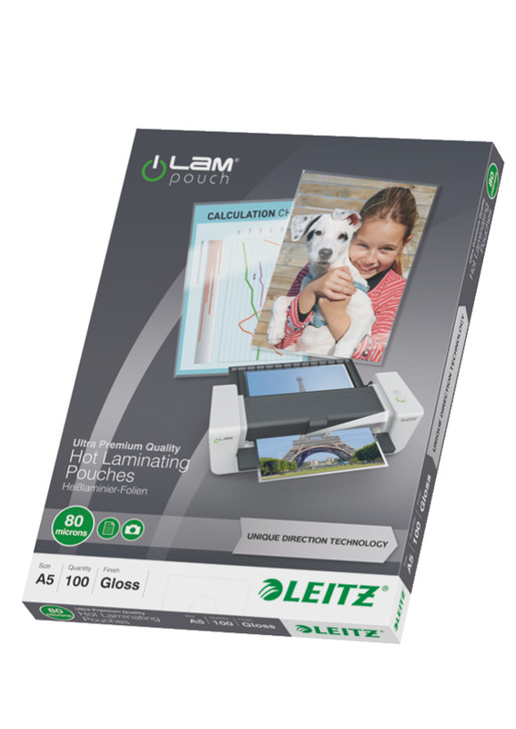 Lamineerhoes Leitz iLam UDT A5 80 micron glanzend (100)