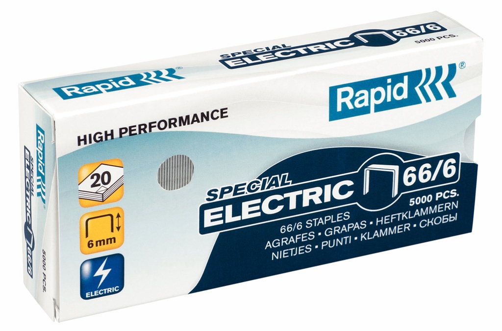 Nietjes Rapid Electric Strong 66/6 gegalvaniseerd (5000)