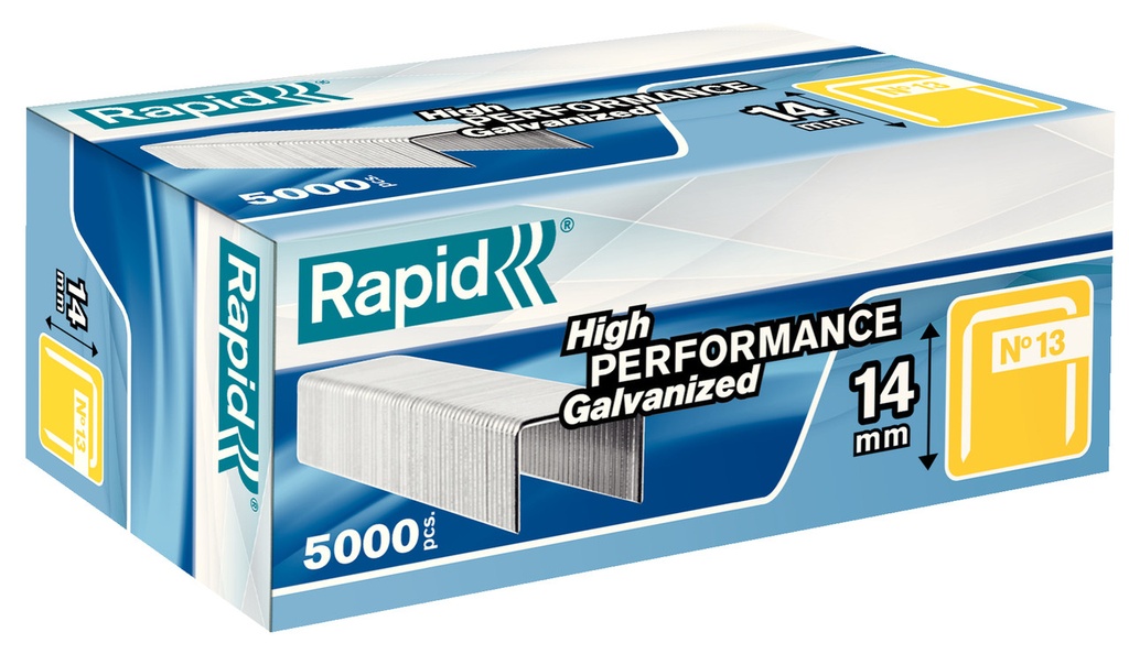 Nietjes Rapid High Performance No.13 14mm gegalvaniseerd (5000)