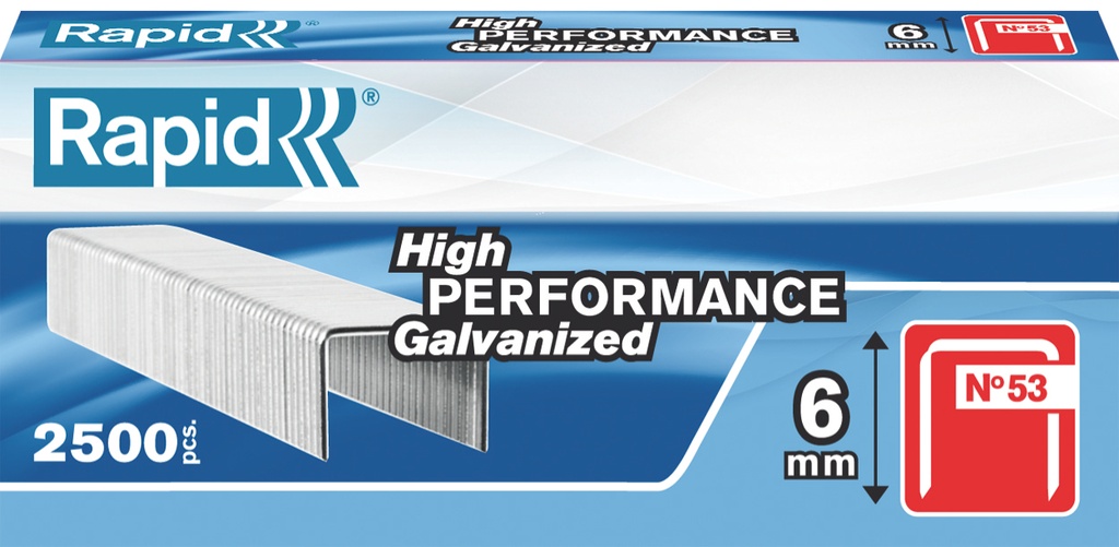 Nietjes Rapid High Performance No.53 6mm gegalvaniseerd (2500)