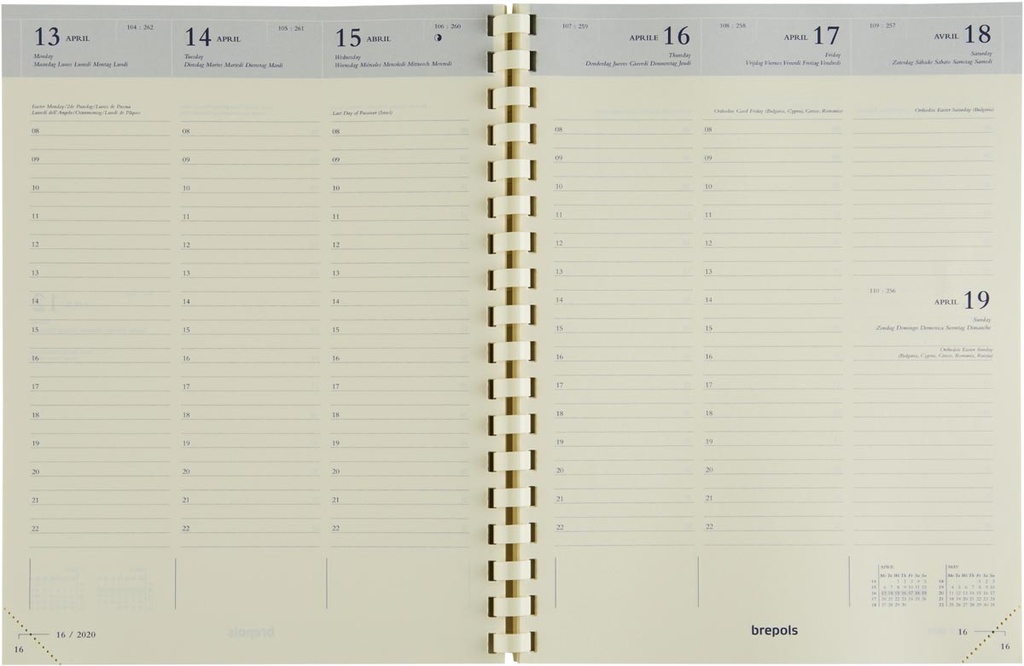 Agenda Brepols Timing Cube 171x220mm zestalig assorti 2025 1 week/2 pagina's