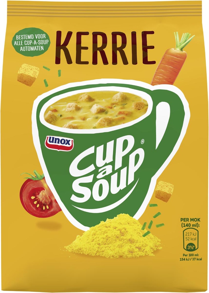 Soep voor automaten Cup-a-Soup vending 140ml 40 porties kerrie