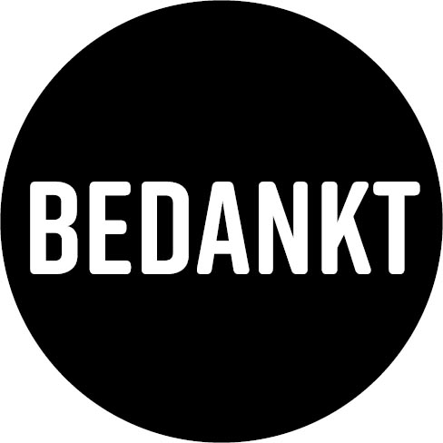 Etiket KP "Bedankt" Ø40mm (250)