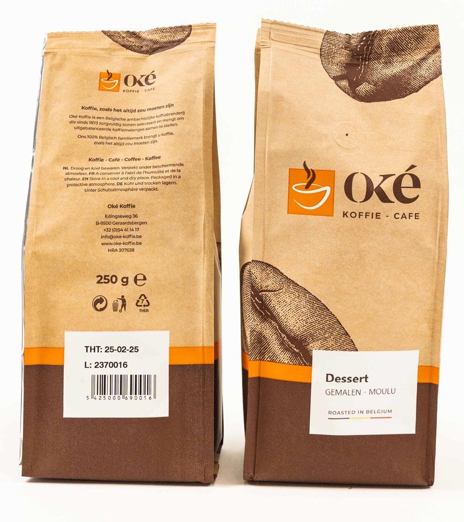 Koffie Oké Dessert gemalen 250g