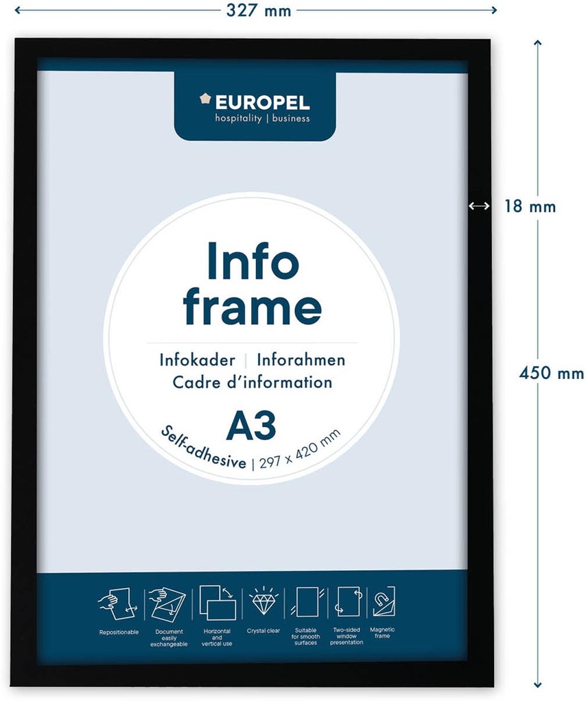 Ophangtas Europel A3 zelfklevend (2)