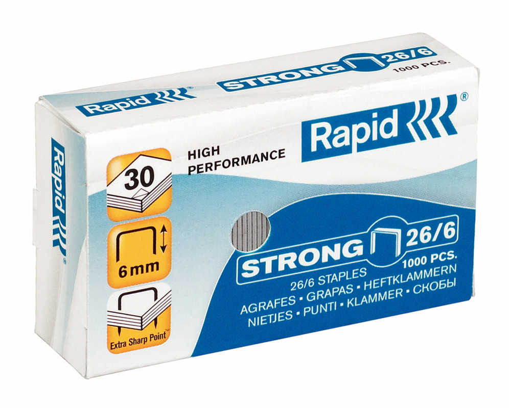 Nietjes Rapid High Performance Strong 26/6 gegalvaniseerd (1000)