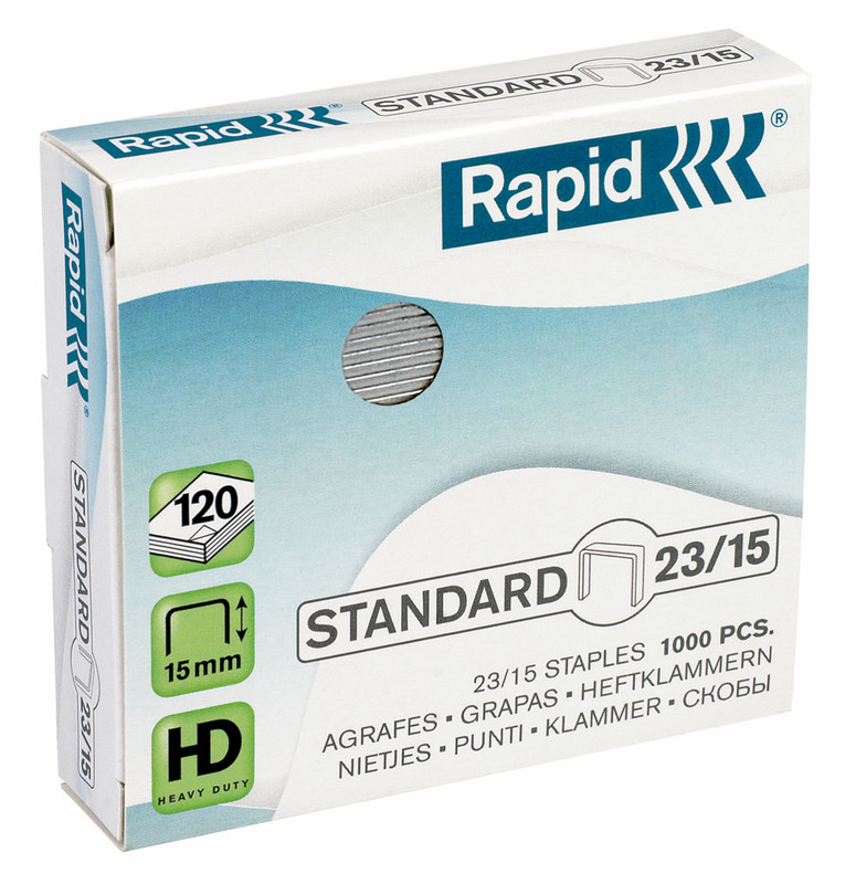 Nietjes Rapid Standard 23/15 gegalvaniseerd (1000)