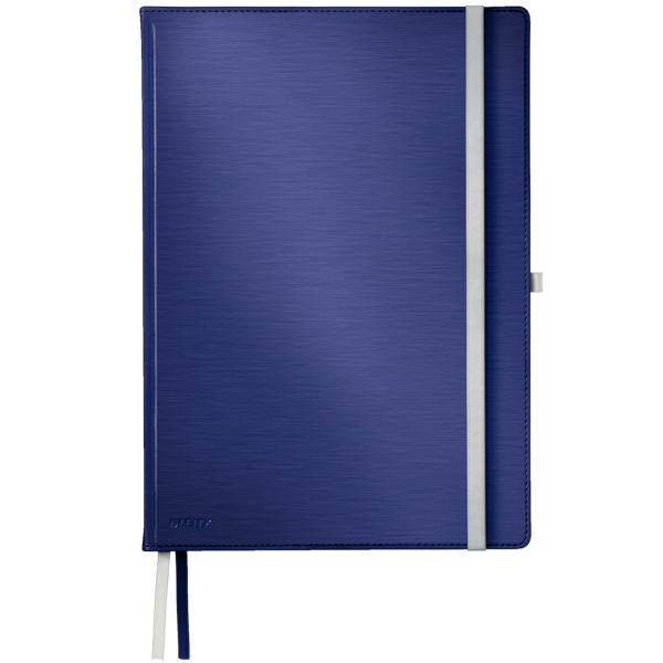 Notitieboek Leitz Style harde kaft A4 gelijnd 160blz titanium blauw