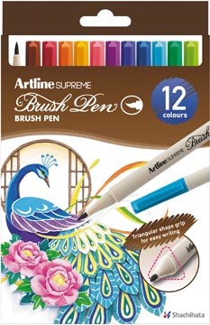 Brushpen Artline Supreme assorti (12)