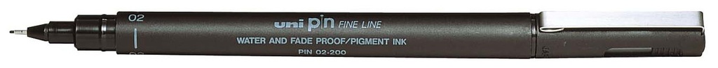 Fineliner Uni-ball Pin 0,2mm zwart