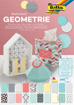 Motiefpapier Folia Geometrie 240x340mm 20vel