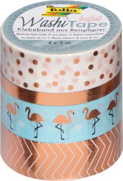 Washi tape Folia Roségoud 10m kraft assorti (4)