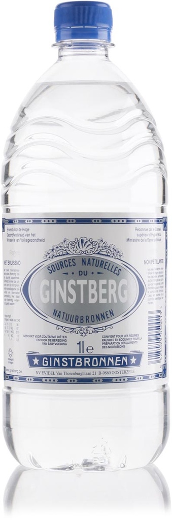 Water Ginstberg natuurlijk mineraalwater niet-bruisend fles 1L (6)