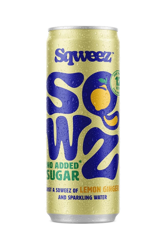 Frisdrank SQWZ Lemon Ginger BIO blikje 25cl (12)