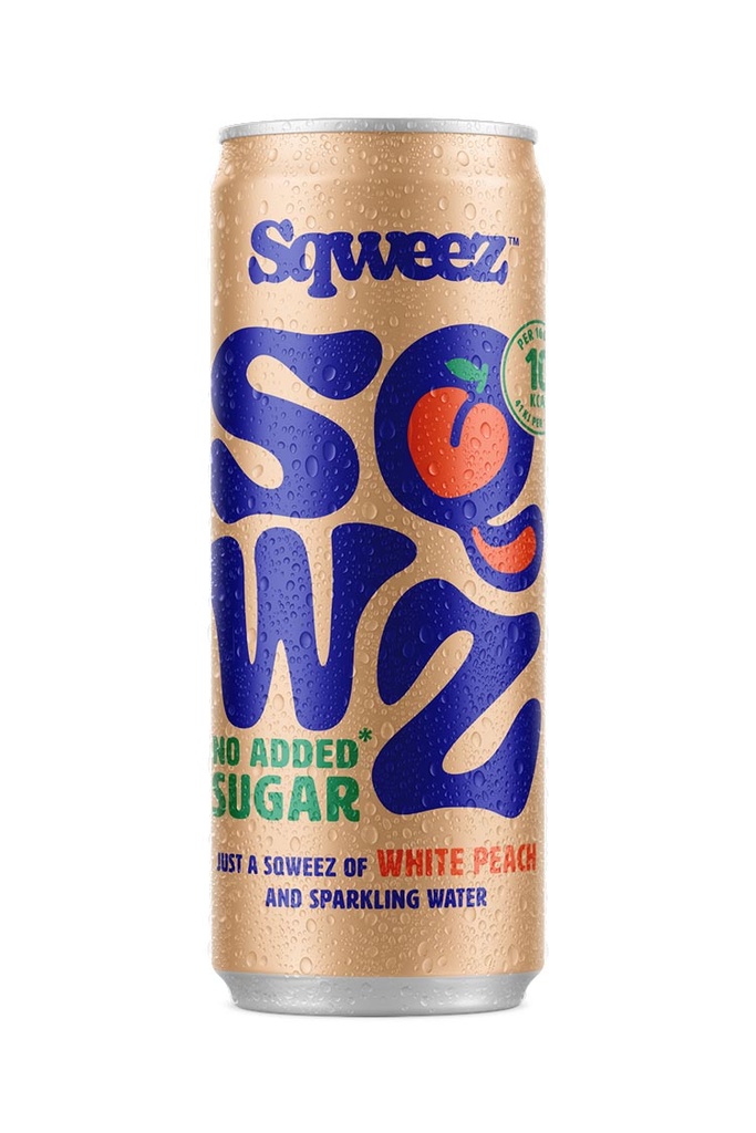 Frisdrank SQWZ White Peach BIO blikje 25cl (12)