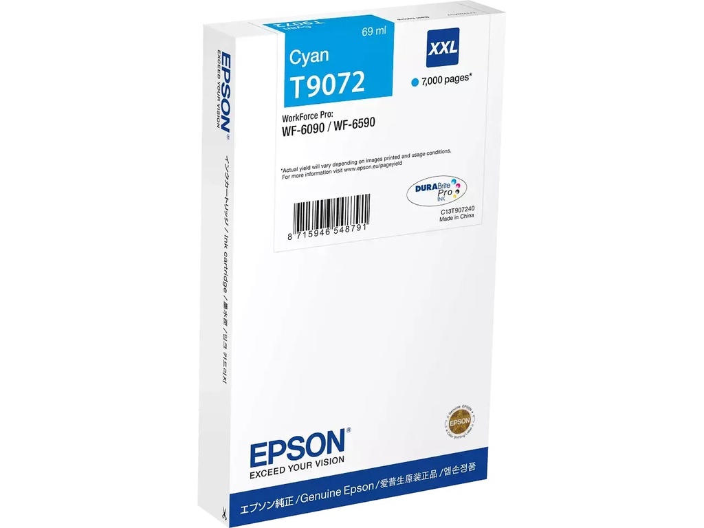 Cartridge Epson Inkjet T90724N 7.000 pag. (69ml) WF PRO CY