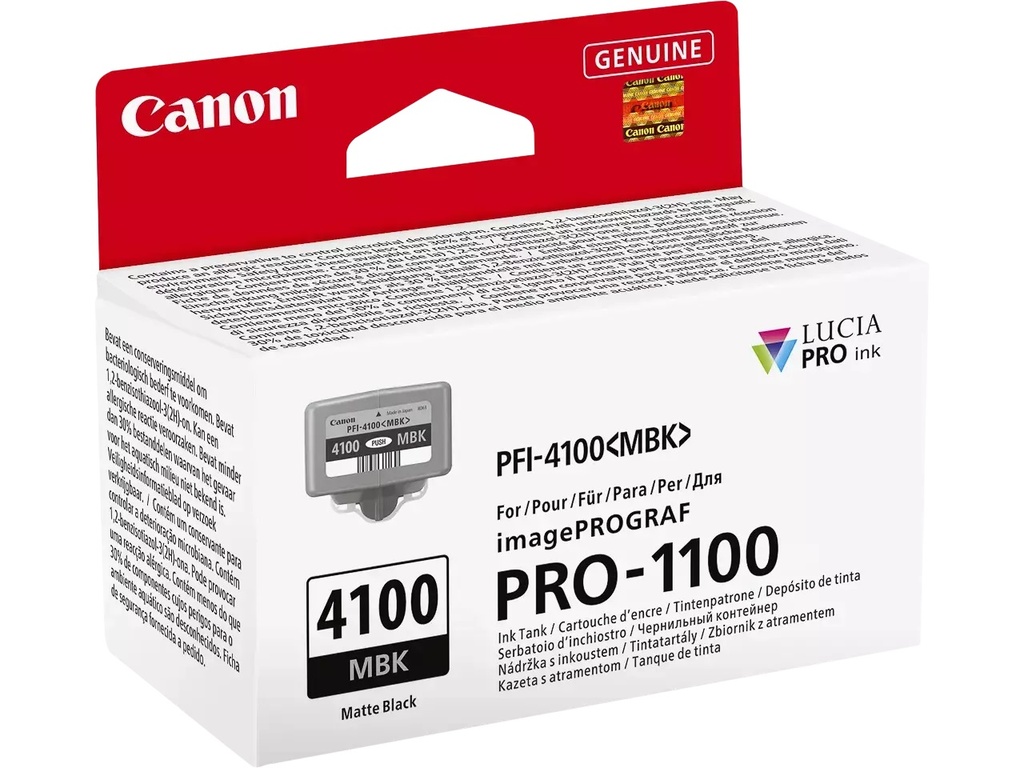 Cartridge Canon Inkjet PFI-4100MBK imagePROGRAF PRO-1100