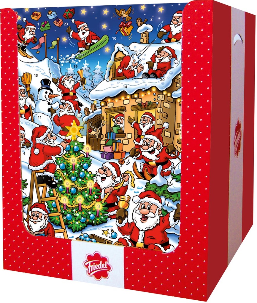 Chocolade adventskalender Friedel doos 65g