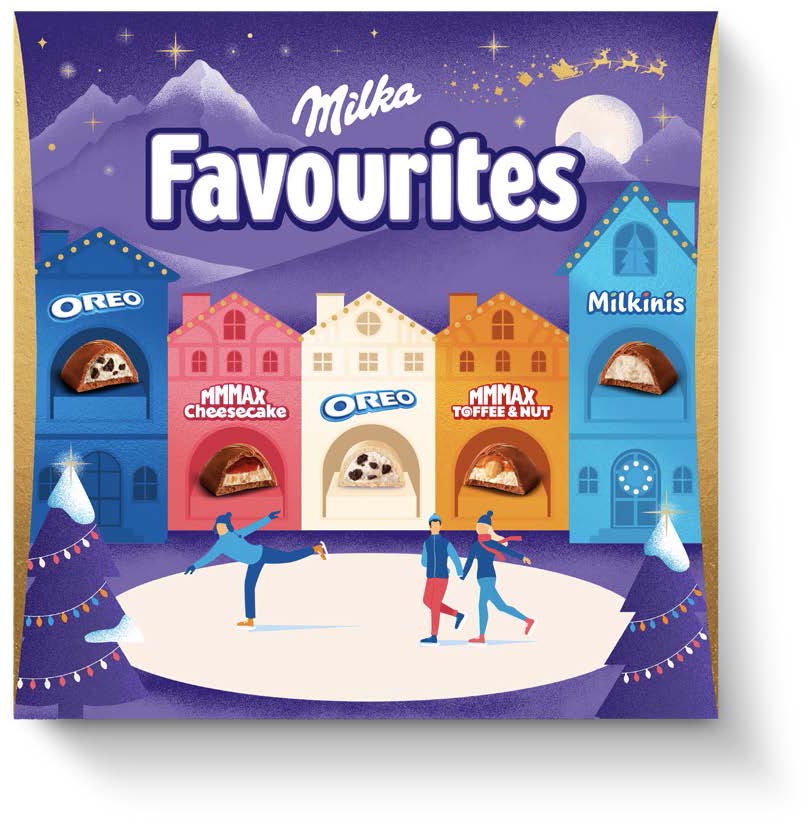 Chocolade adventskalender Milka Favourites doos 206g