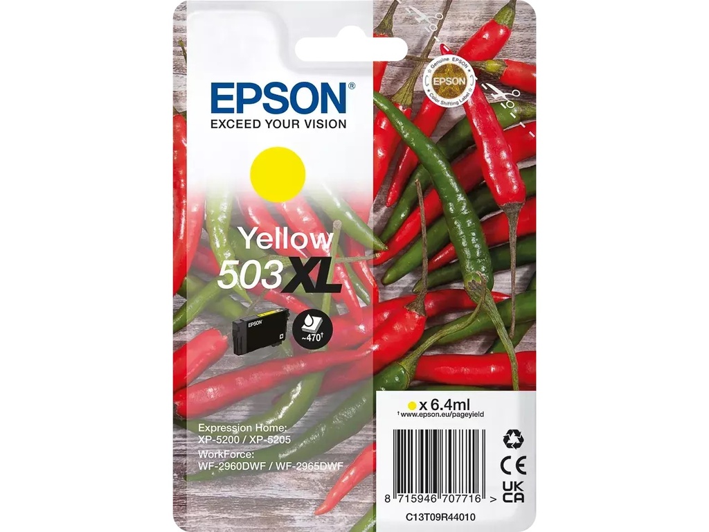 Cartridge Epson Inkjet 503XL 470 pag. YEL