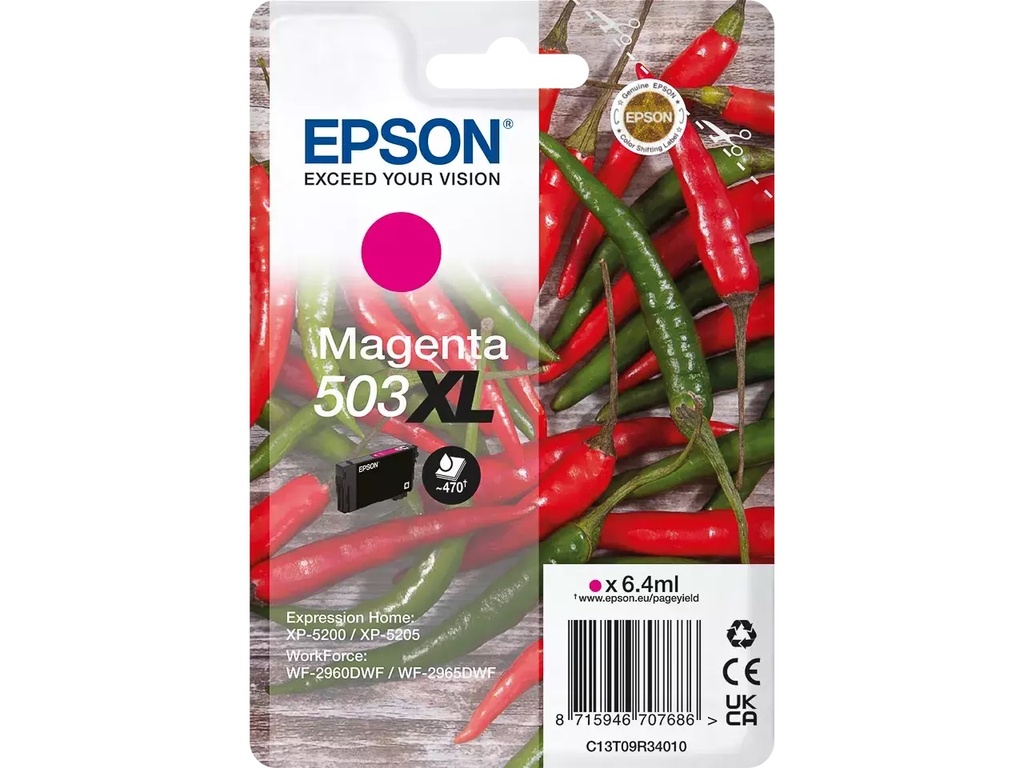 Cartridge Epson Inkjet 503XL 470 pag. MAG