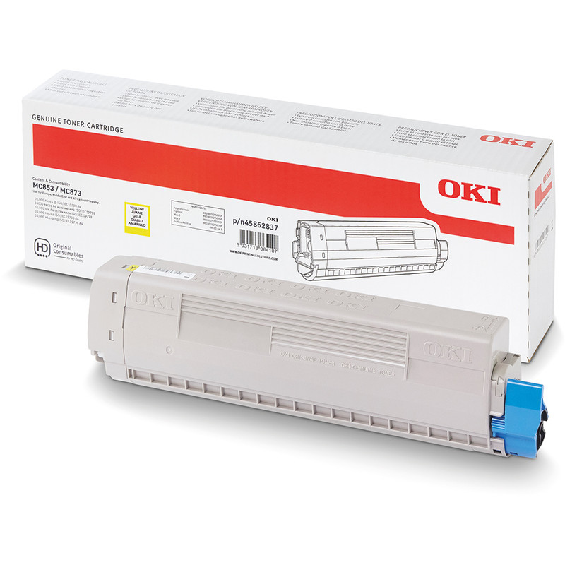 Toner Oki Color Laser 45862837 MC883 7.300 pag. YEL