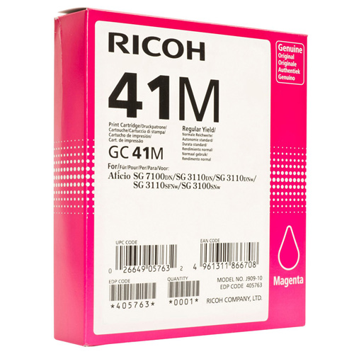 Cartridge Ricoh Inkjet GC41 Aficio SG 3100SNw 2.200 pag. MAG (405763)