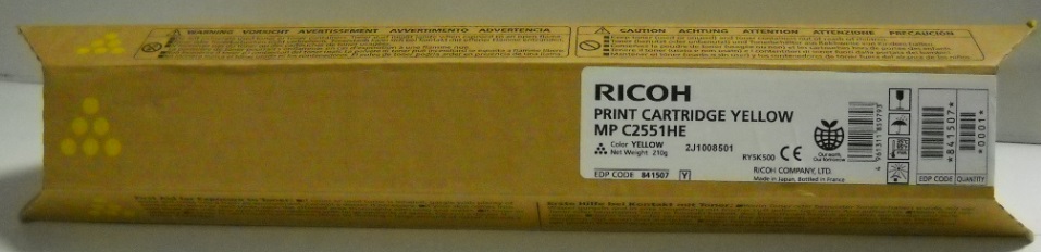 Toner Ricoh Color Laser 841507 Aficio MP C300 9.500 pag. YEL (842062/842466)