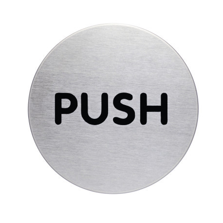 Pictogram Durable "PULL" Ø65mm zilver