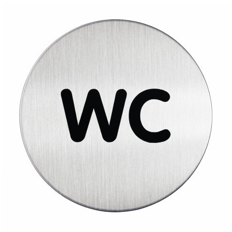 Pictogram Durable "WC" Ø83mm zilver