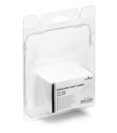 Dunne kaarten Durable voor Duracard ID 300 PVC 53,98x85,60mm 0,5mm wit (100)