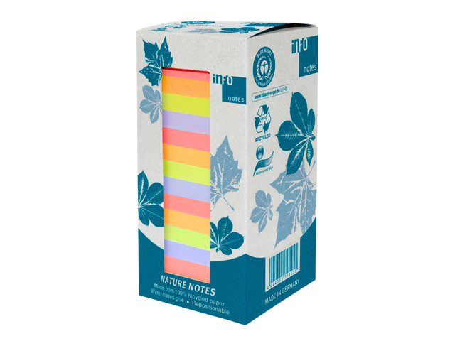 Memoblok Info Notes Nature 75x75mm 100vel assorti (16)