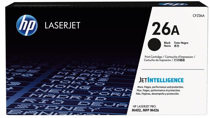 Toner HP Mono Laser 26A LaserJet Pro M402d 3.100 pag. BK