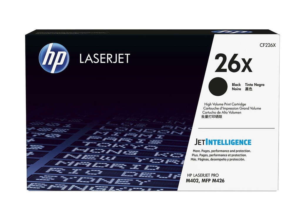 Toner HP Mono Laser 26X LaserJet Pro M402d 9.000 pag. BK