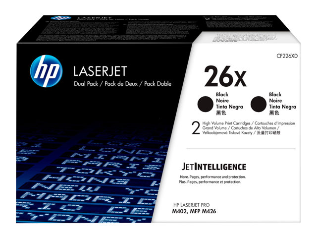 Toner HP Mono Laser 26X DUO LaserJet Pro M402d 2x9.000 pag. BK