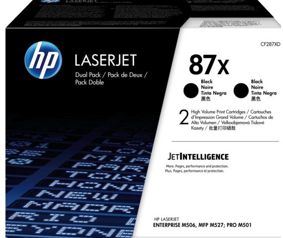 Toner HP Mono Laser 87X DUO LaserJet Enterprise M506dh 2x18.000 pag. BK