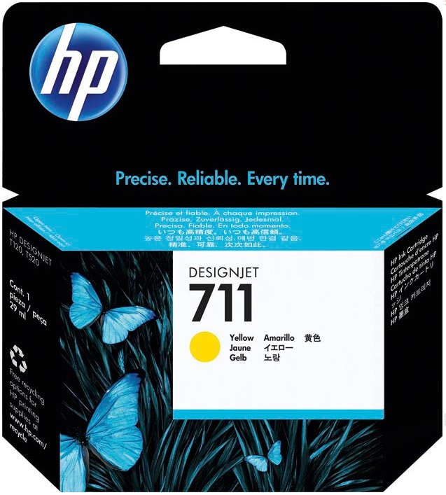 Cartridge HP Inkjet 711 DesignJet T120 29ml YEL