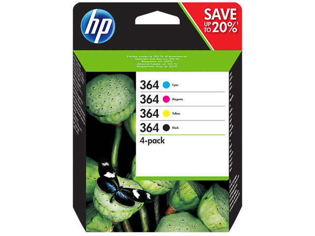 Cartridge HP Inkjet 364 Photosmart 5525 300 pag./250 pag. VALUE PACK BK/C/M/Y