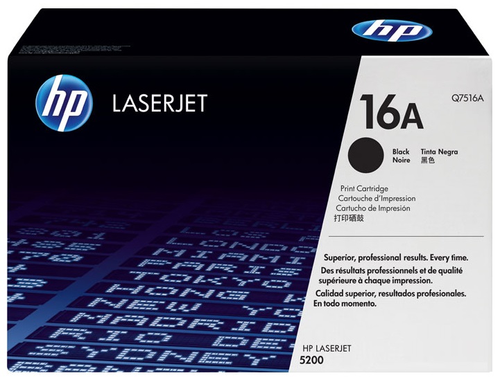 Toner HP Mono Laser 16A LaserJet 5200 12.000 pag. BK