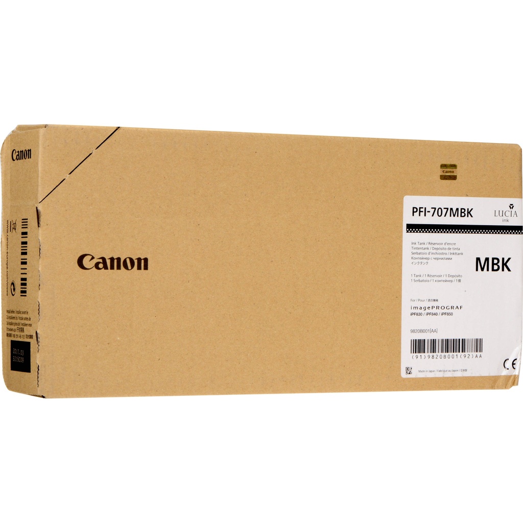 Cartridge Canon Inkjet PFI-707 imagePROGRAF iPF830 700ml MATT BK