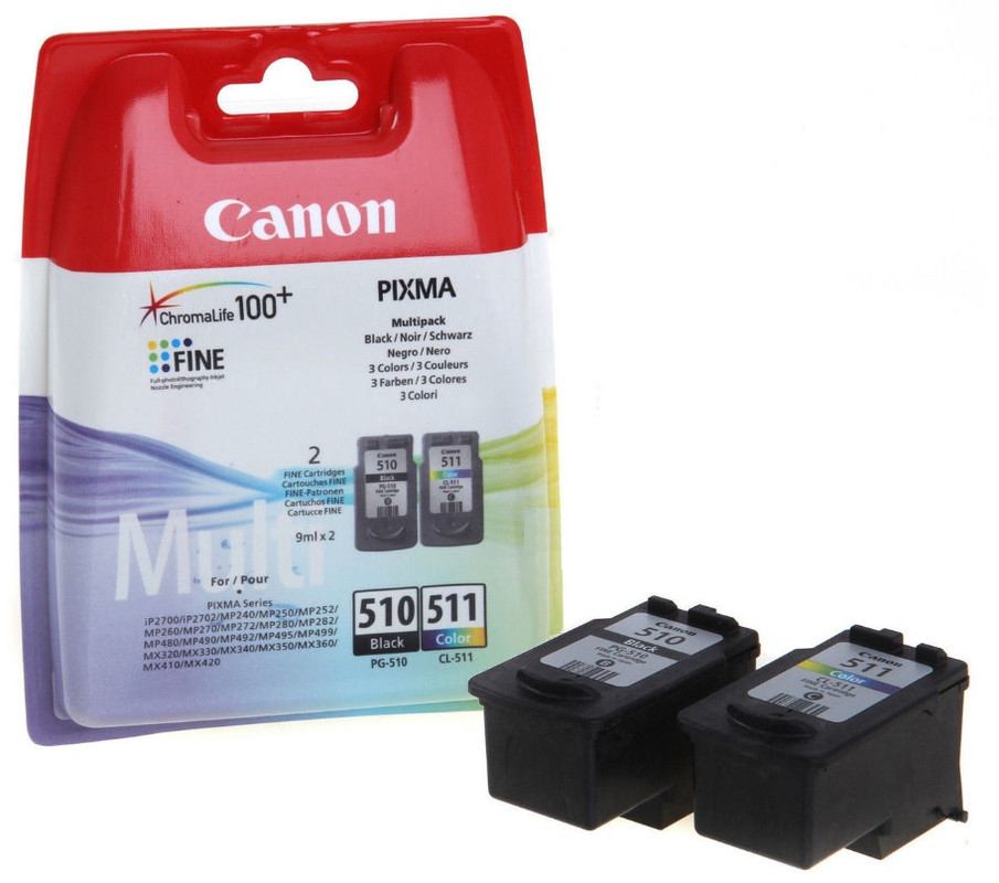 Cartridge Canon Inkjet PG-510/CL-511 PIXMA iP2700 220 pag./240 pag. BK/COL